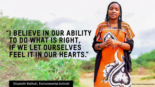I believe in our ability to do what is right, if we let ourselves feel it in our hearts. - Elizabeth Wathuti, Environmental Activist